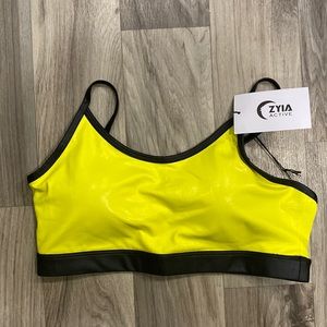 ZYIA Yellow and Black Sports Bra